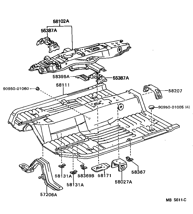 Exploded illustration MBS611C