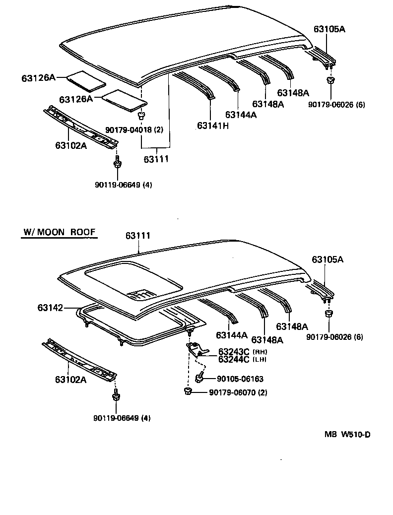 Exploded illustration MBW510D