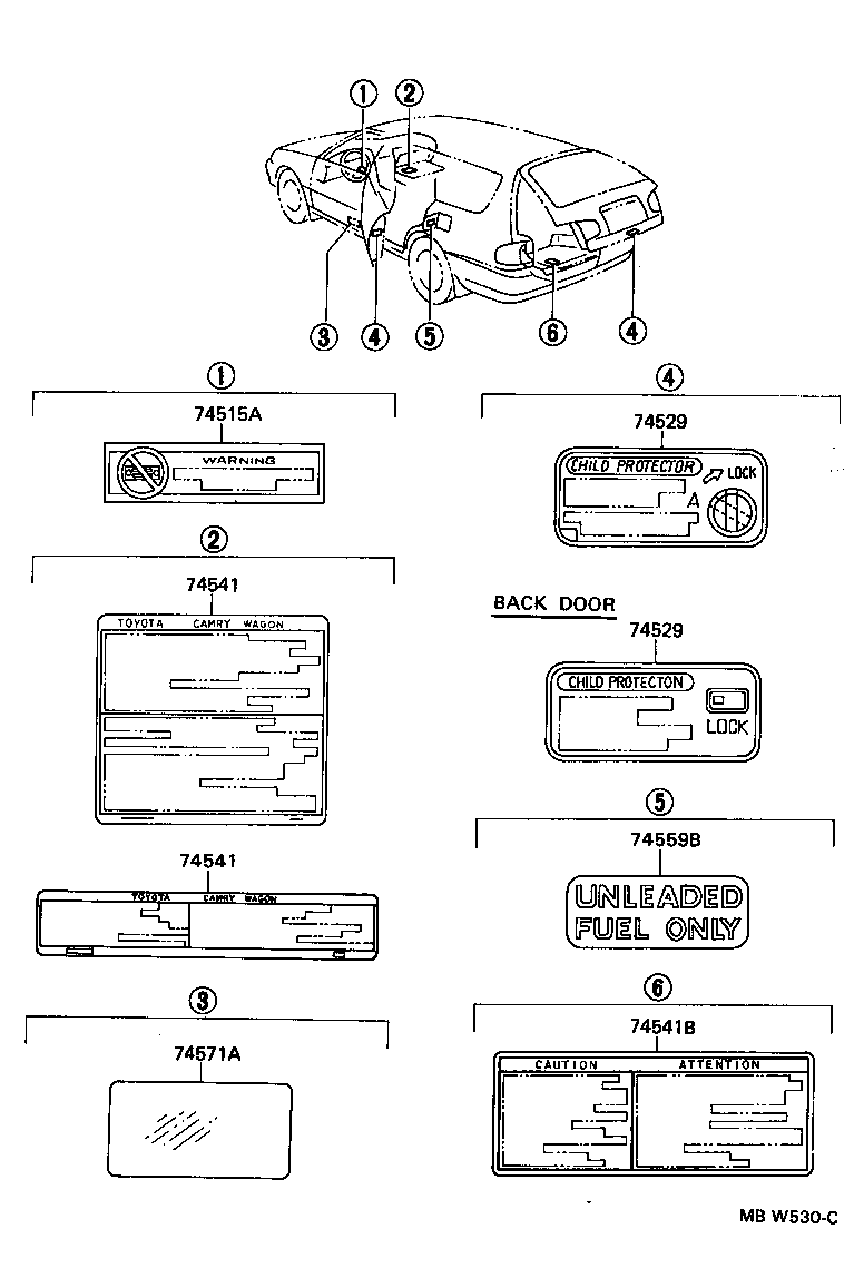 Exploded illustration MBW530C
