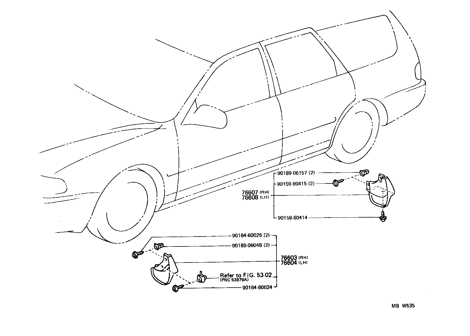 Exploded illustration MBW535