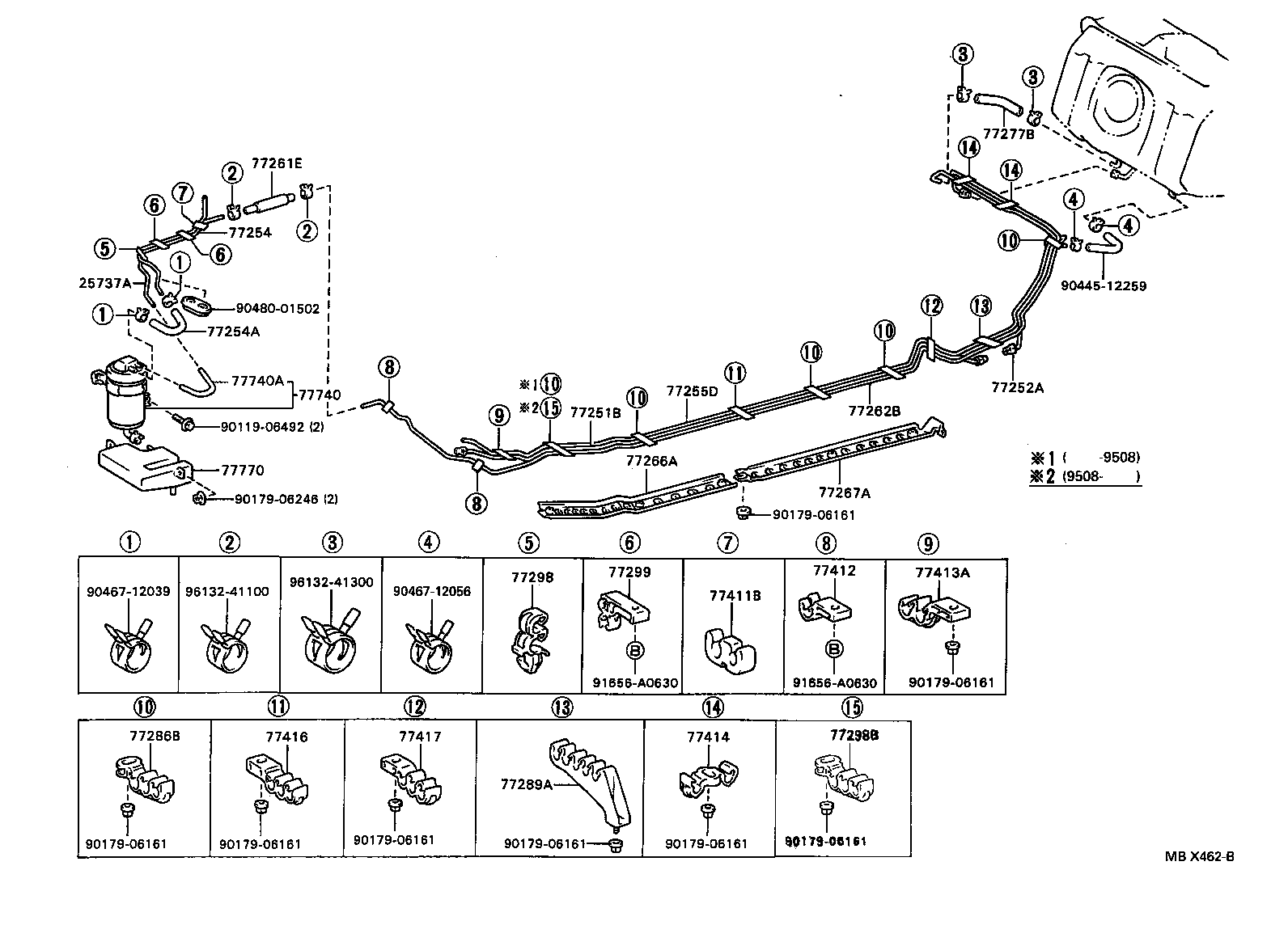 Exploded illustration MBX462B