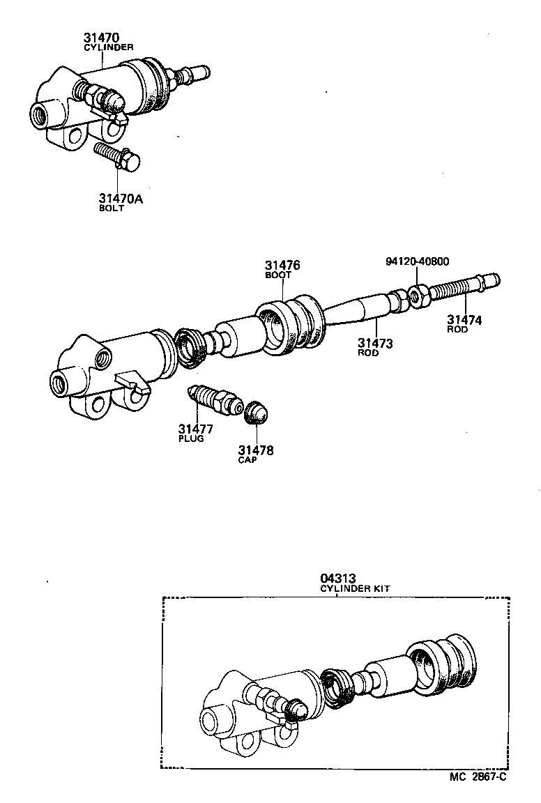 Exploded illustration MC2867C