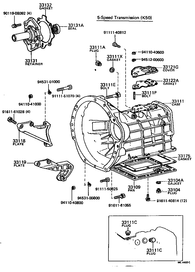 Exploded illustration MC4403C