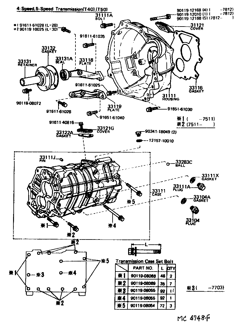 Exploded illustration MC4748F