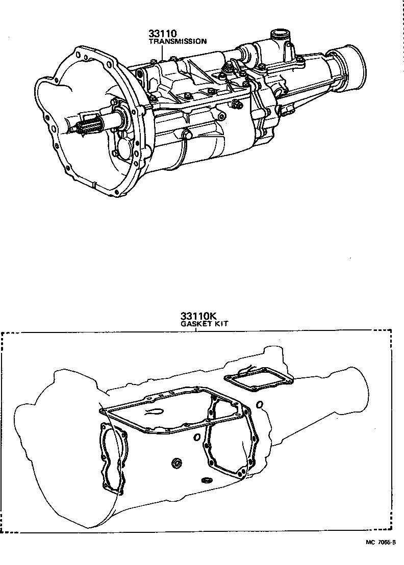 Exploded illustration MC7055B