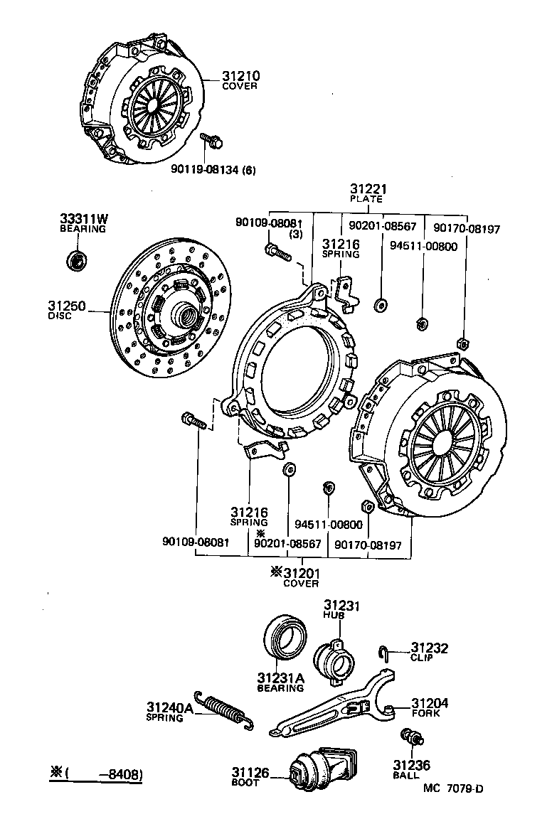 Exploded illustration MC7079D