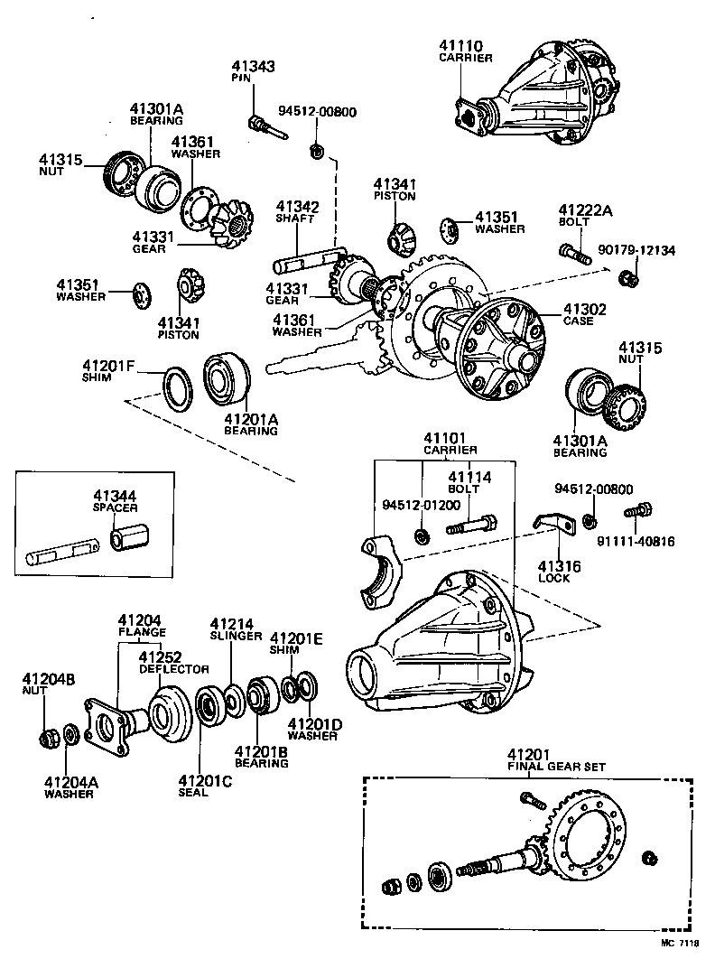 Exploded illustration MC7118