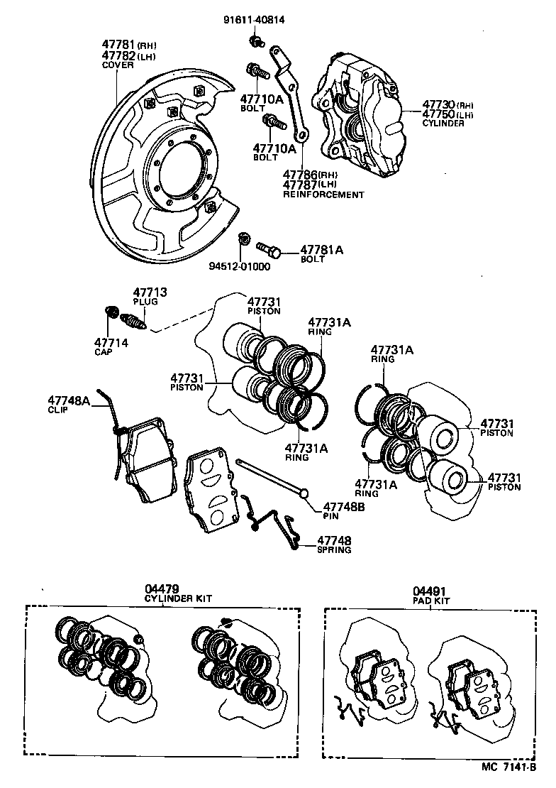 Exploded illustration MC7141B