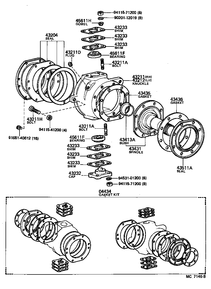 Exploded illustration MC7146B