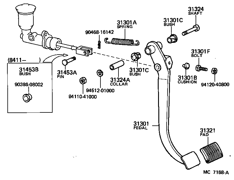 Exploded illustration MC7168A