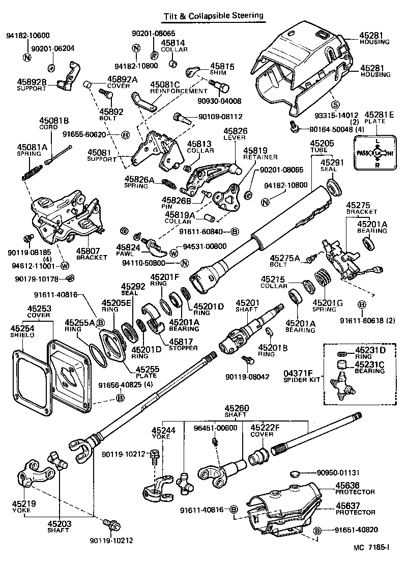 Exploded illustration MC7185I