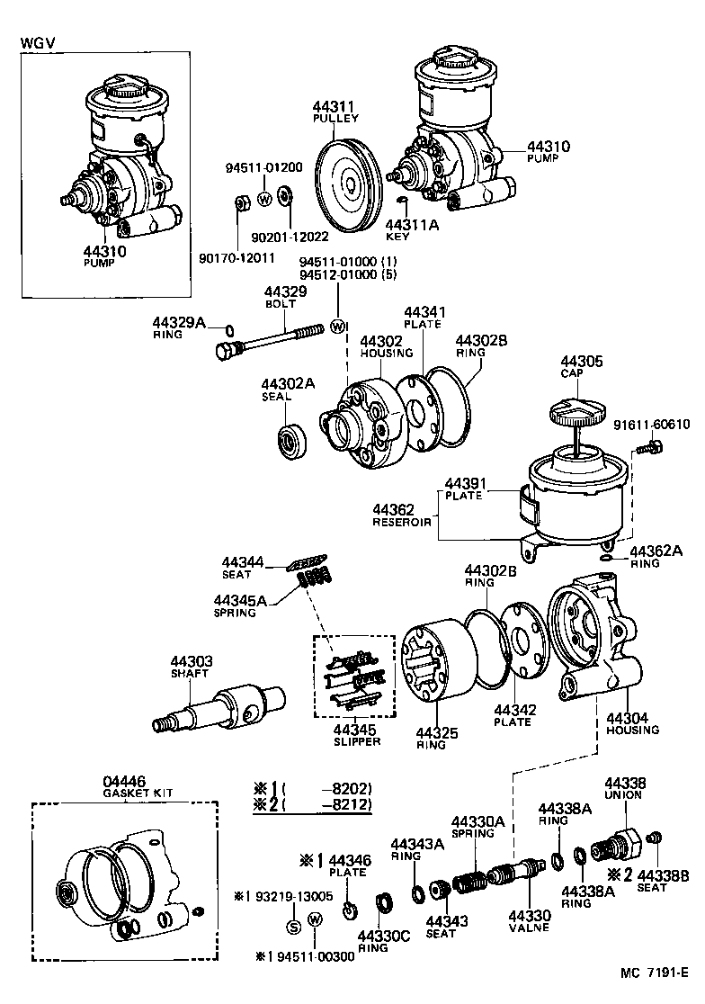Exploded illustration MC7191E