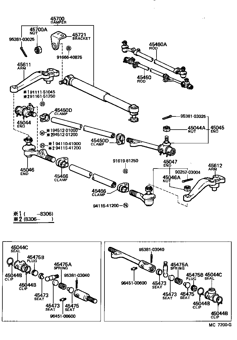 Exploded illustration MC7200G