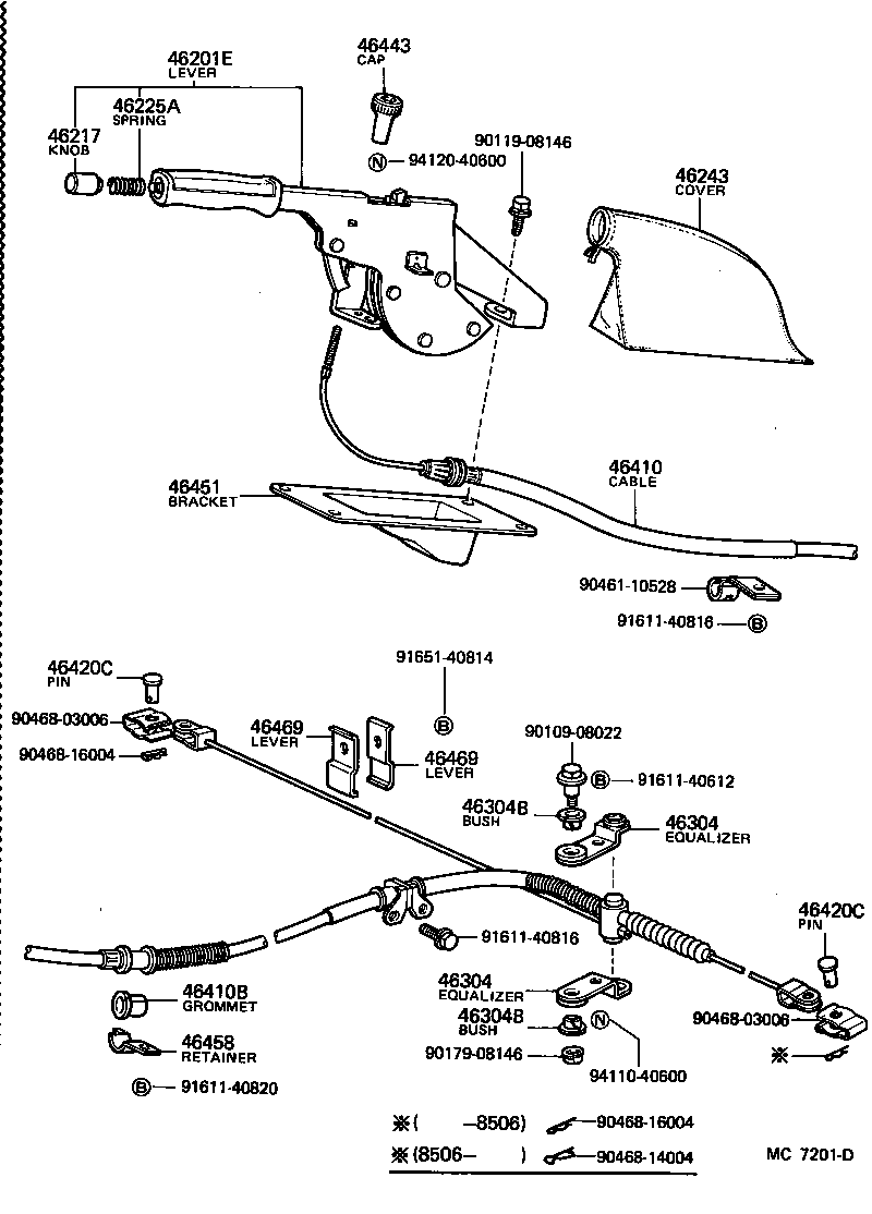 Exploded illustration MC7201D
