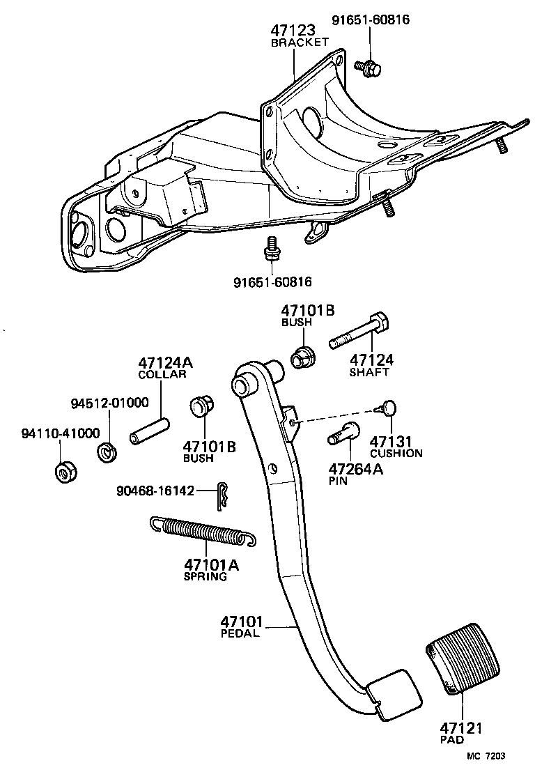 Exploded illustration MC7203