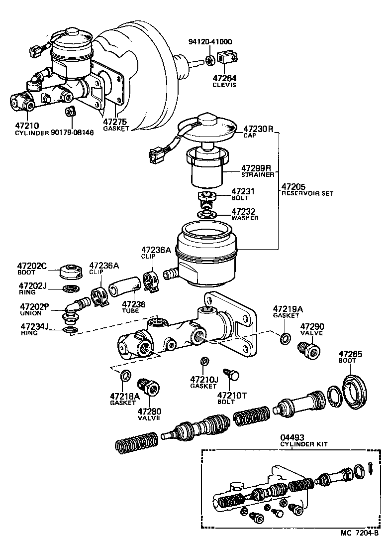 Exploded illustration MC7204B