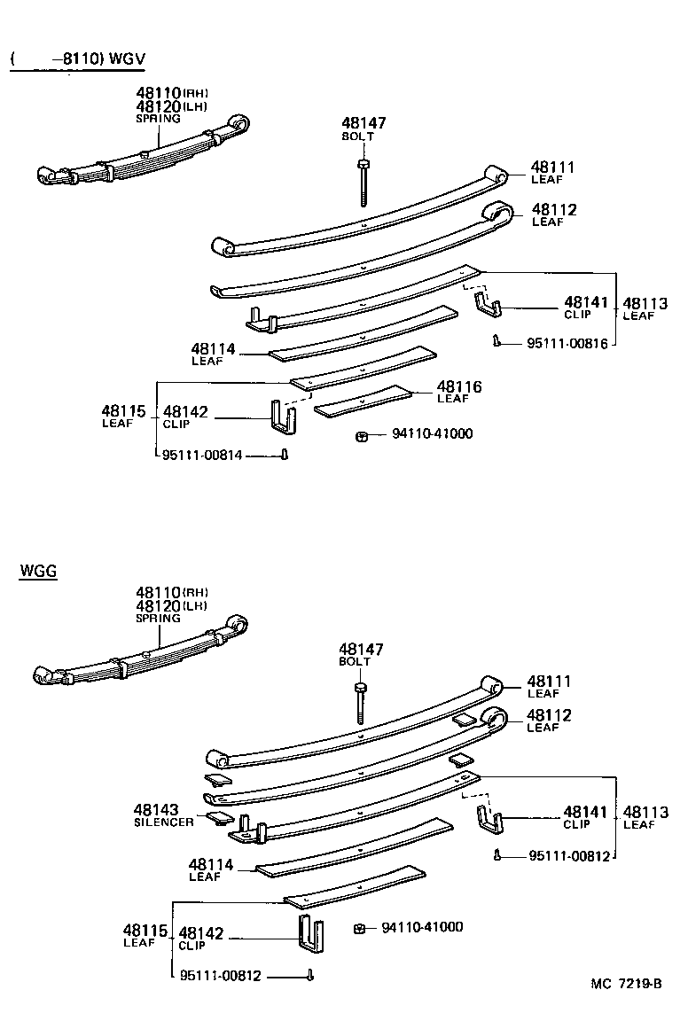 Exploded illustration MC7219B