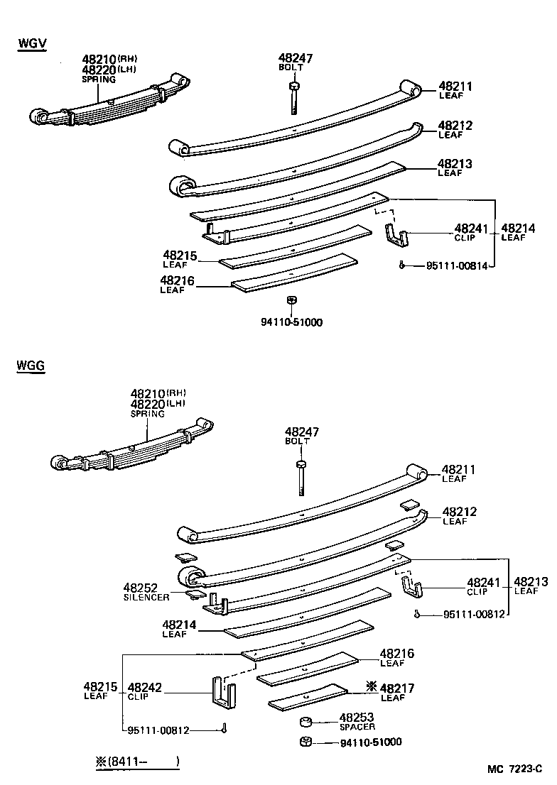 Exploded illustration MC7223C