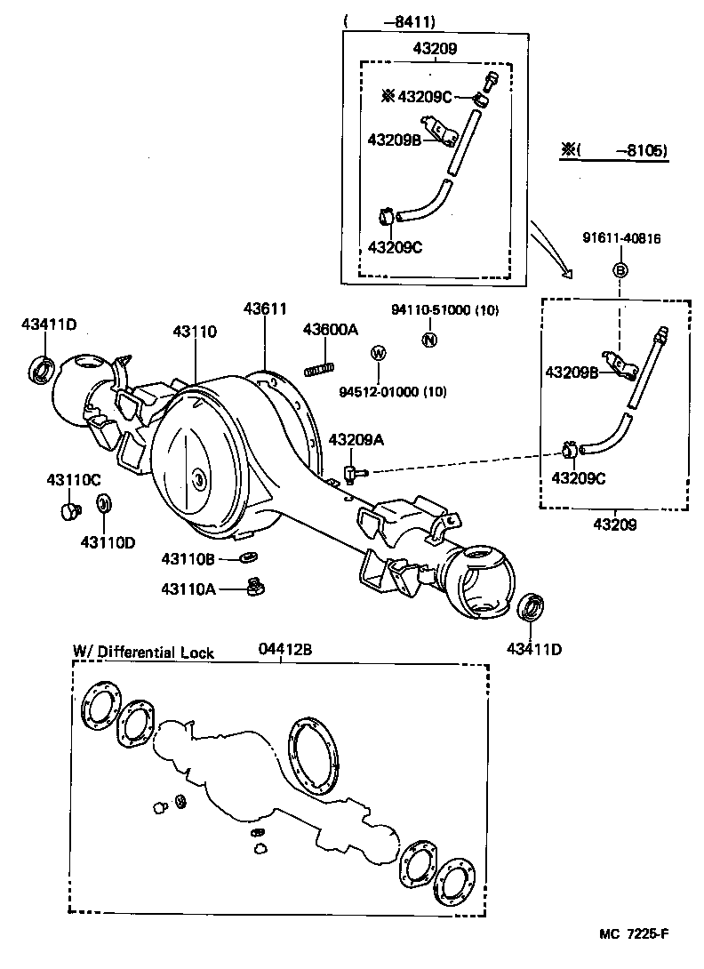 Exploded illustration MC7225F