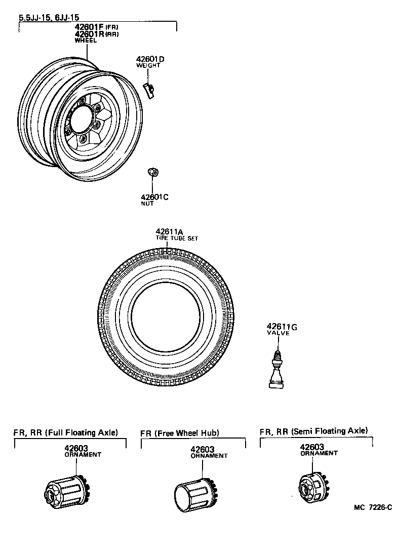 Exploded illustration MC7226C
