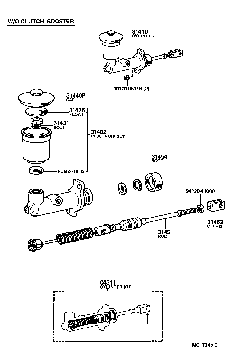 Exploded illustration MC7245C