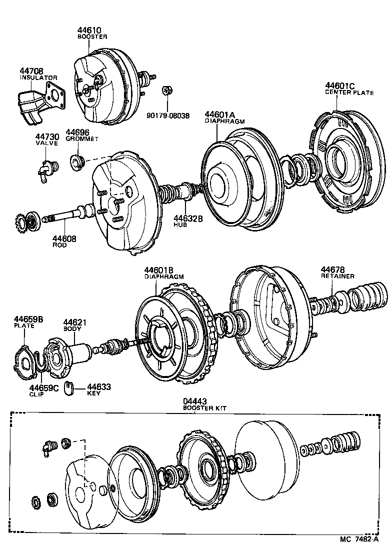 Exploded illustration MC7482A
