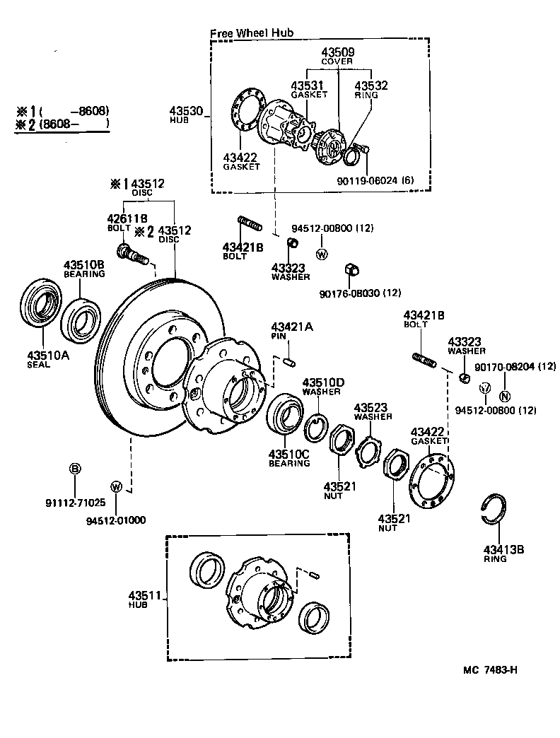 Exploded illustration MC7483H