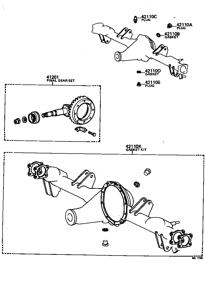 Exploded illustration MC7764