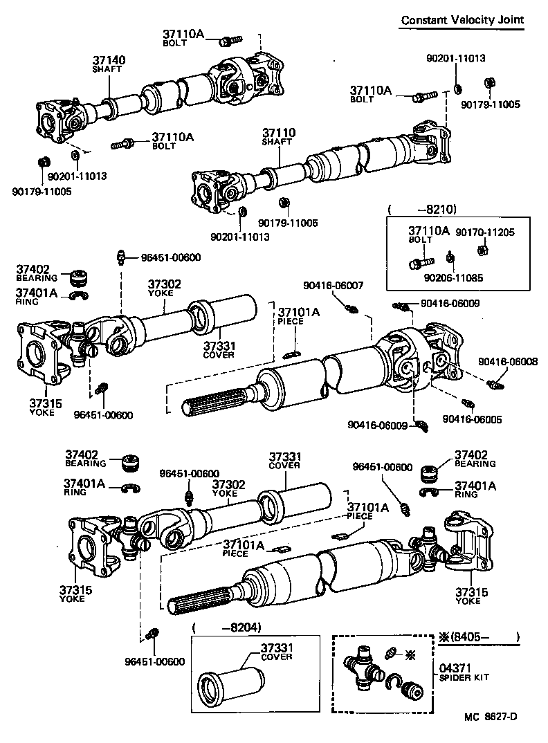 Exploded illustration MC8627D