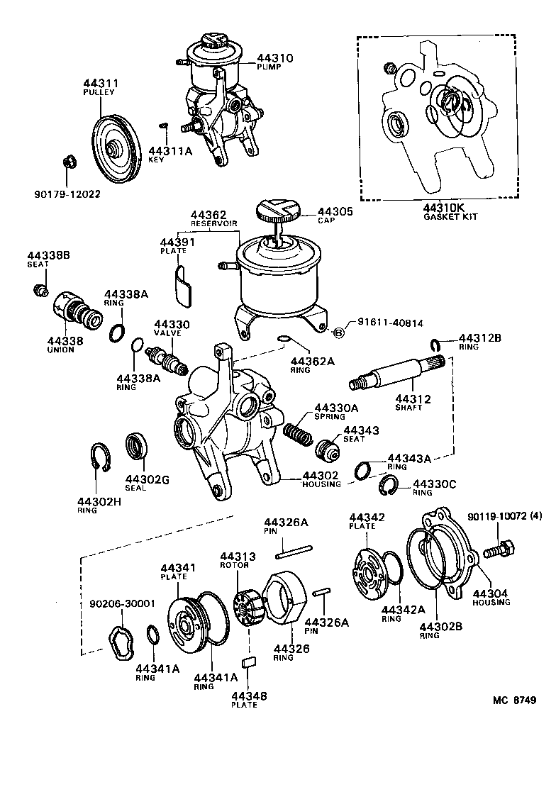 Exploded illustration MC8749