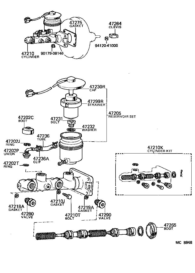 Exploded illustration MC8848