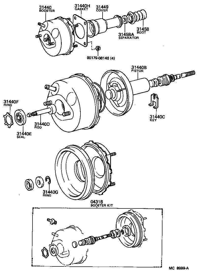 Exploded illustration MC8999A