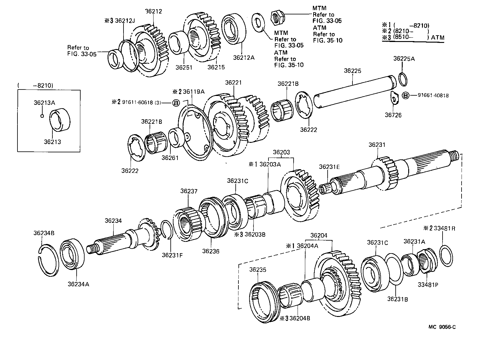 Exploded illustration MC9056C