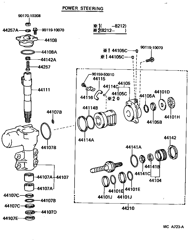 Exploded illustration MCA723A