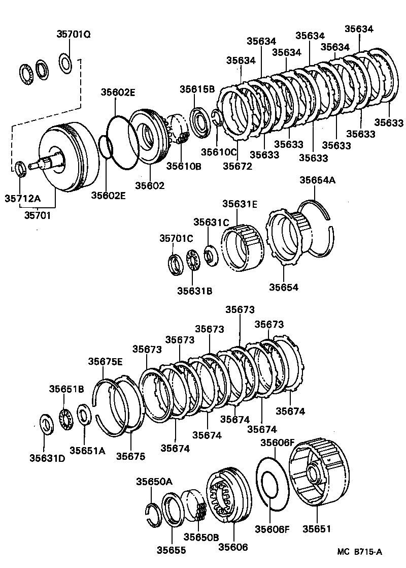 Exploded illustration MCB715A
