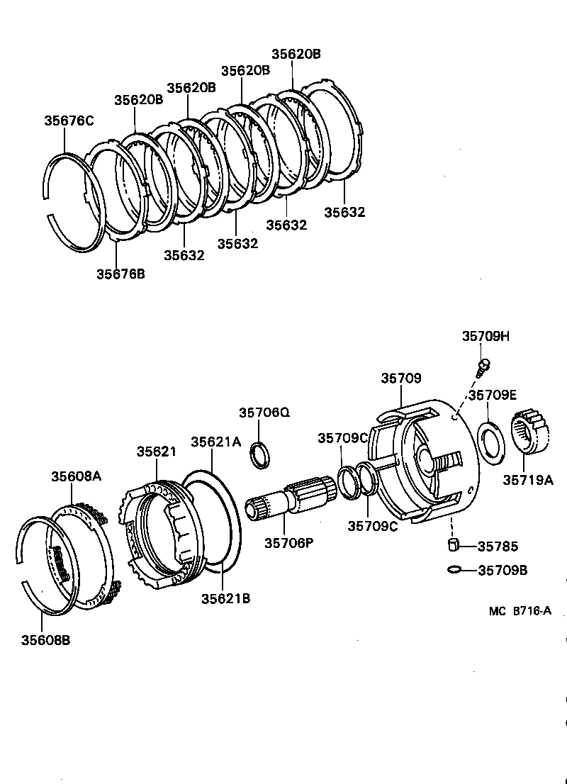 Exploded illustration MCB716A