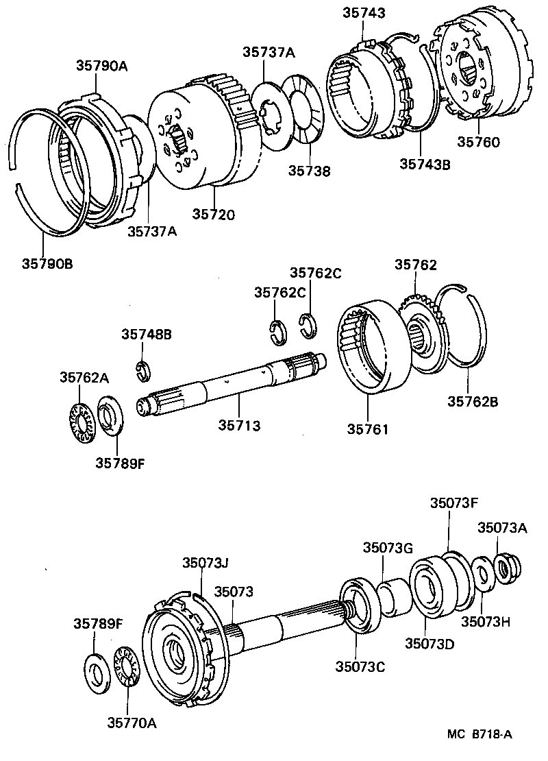 Exploded illustration MCB718A