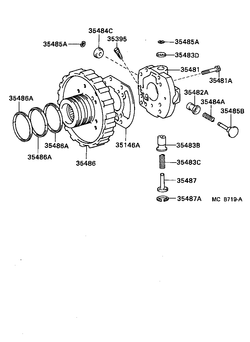Exploded illustration MCB719A