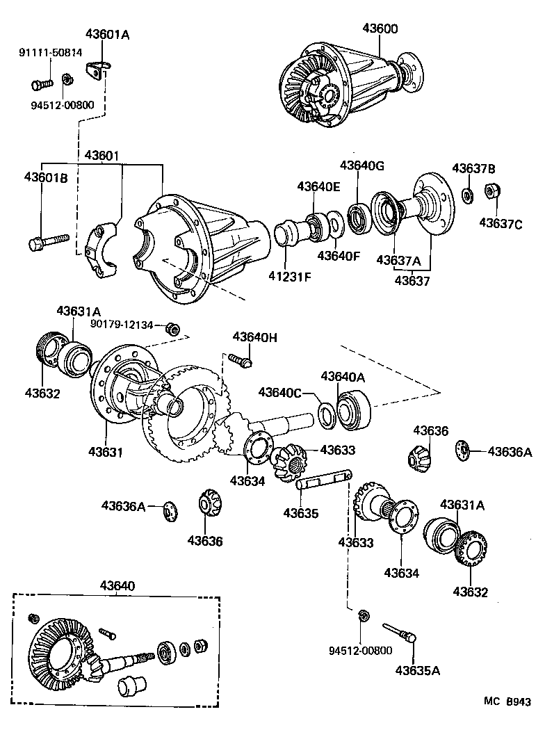 Exploded illustration MCB943