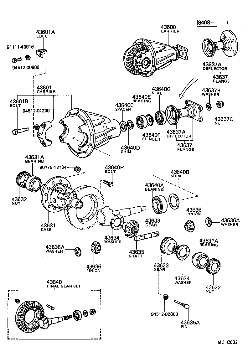 Exploded illustration MCC032
