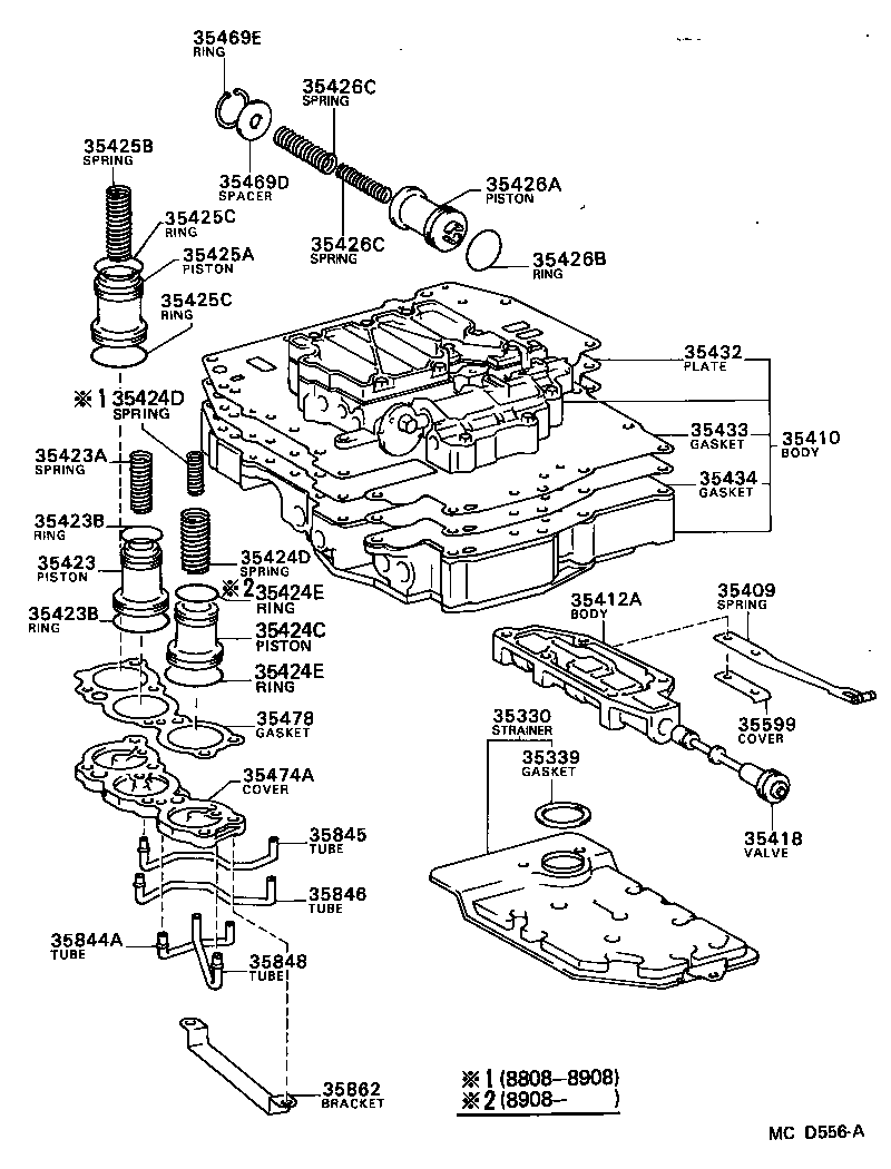 Exploded illustration MCD556A