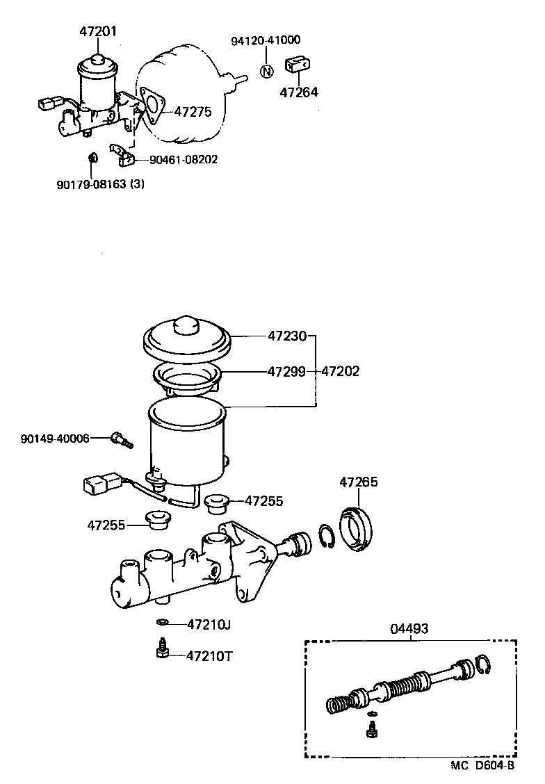 Exploded illustration MCD604B
