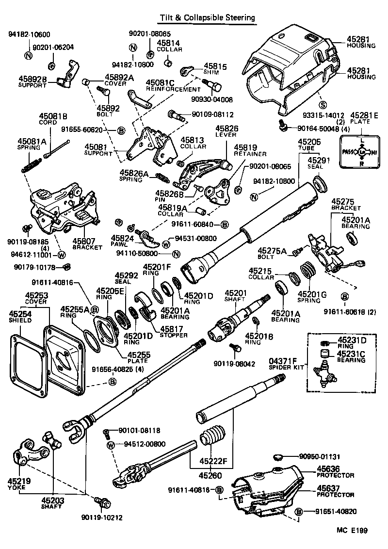 Exploded illustration MCE199