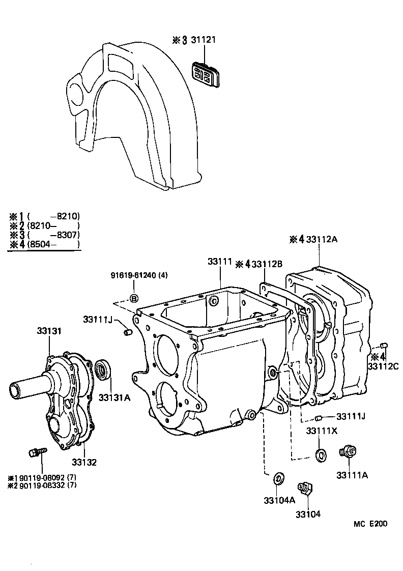 Exploded illustration MCE200