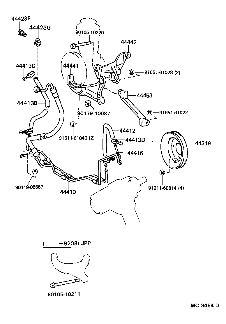 Exploded illustration MCG454D