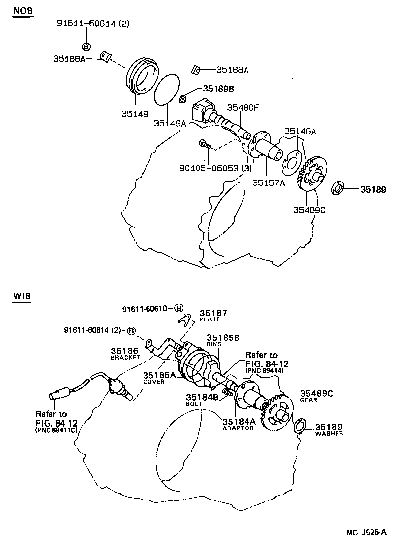 Exploded illustration MCJ525A