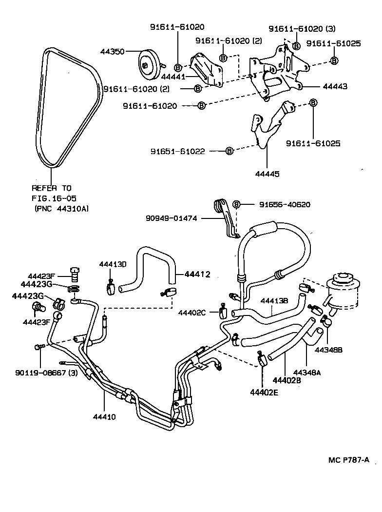 Exploded illustration MCP787A