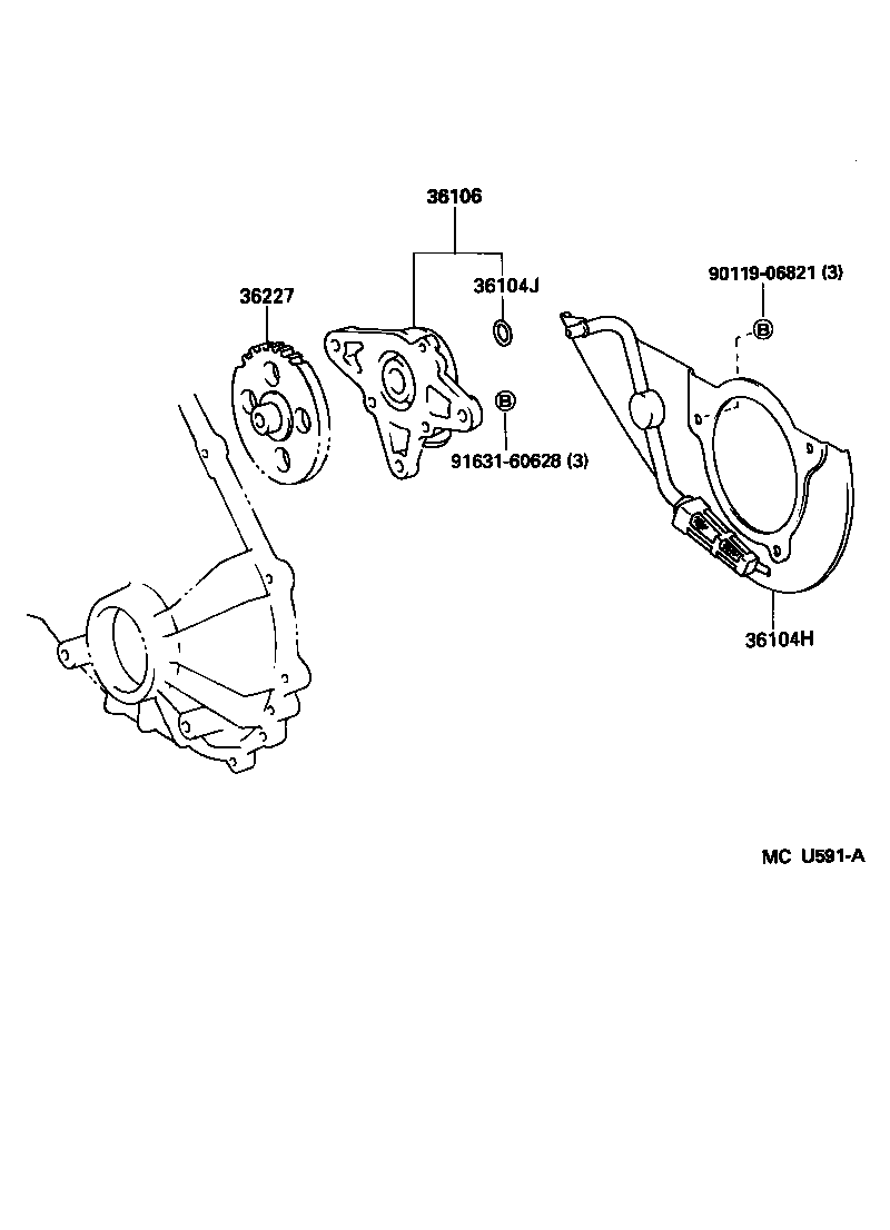 Exploded illustration MCU591A