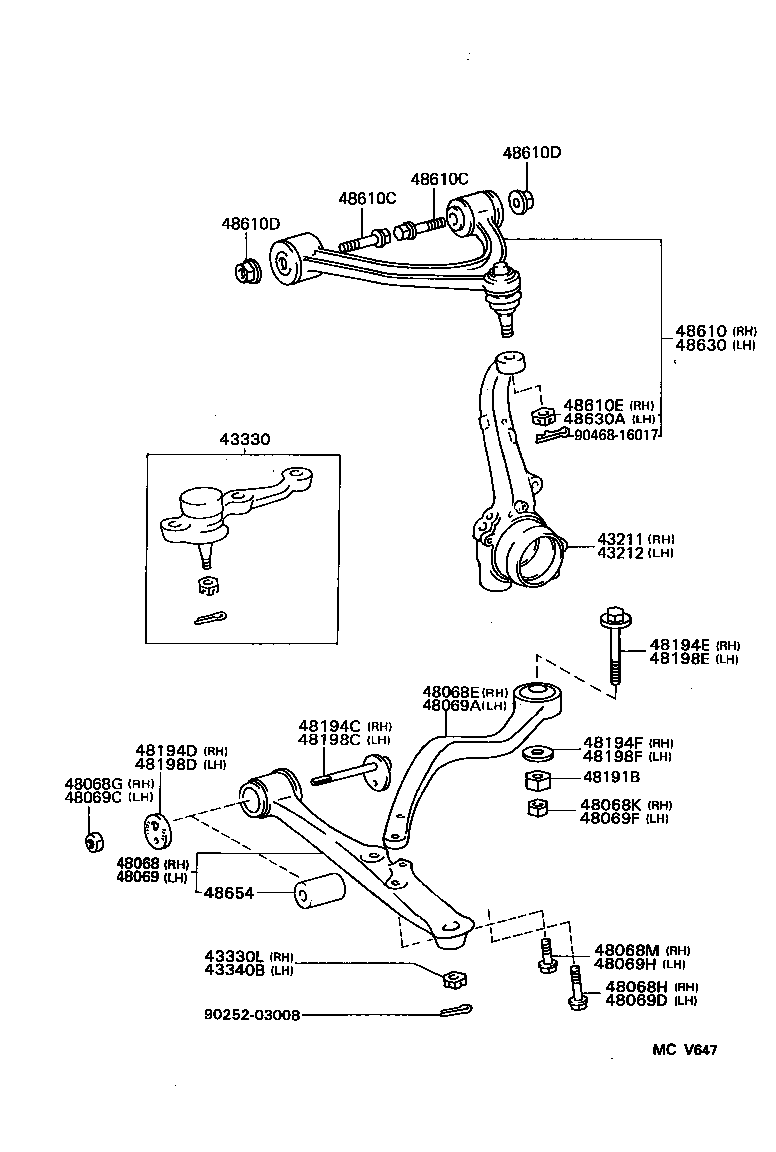 Exploded illustration MCV647