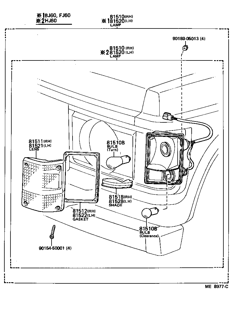 Exploded illustration ME8977C